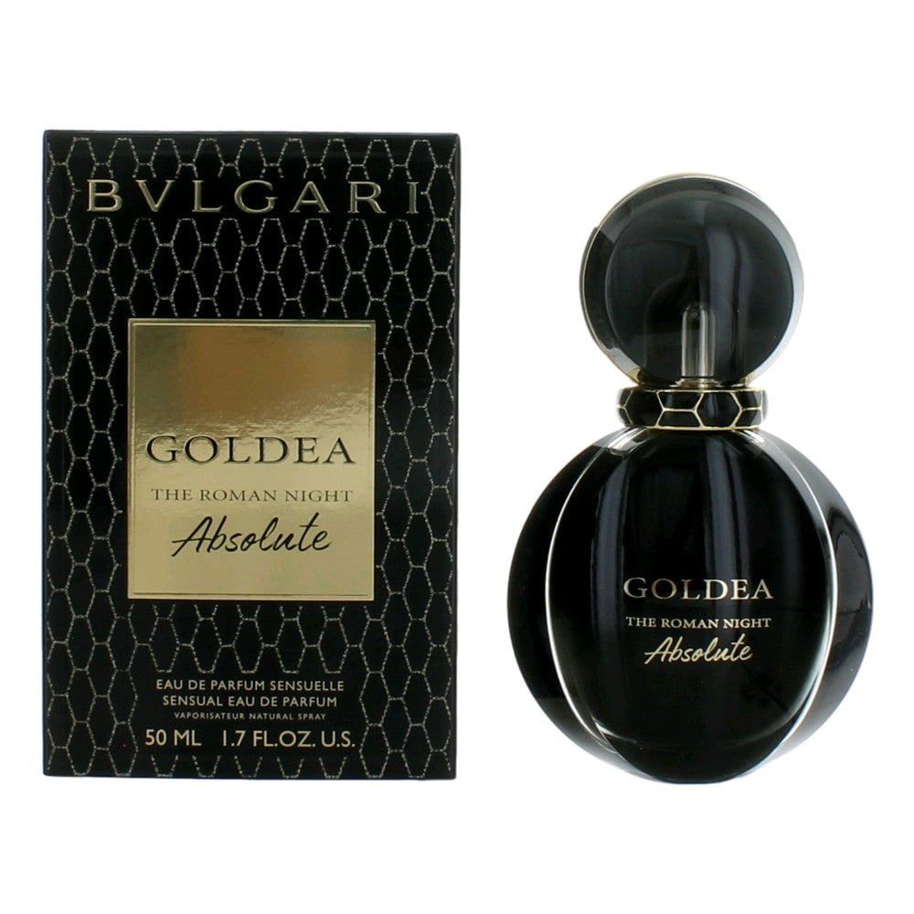 Bottle of Bvlgari Goldea The Roman Night Absolute by Bvlgari, 1.7 oz Sensual Eau De Parfum Spray for Women